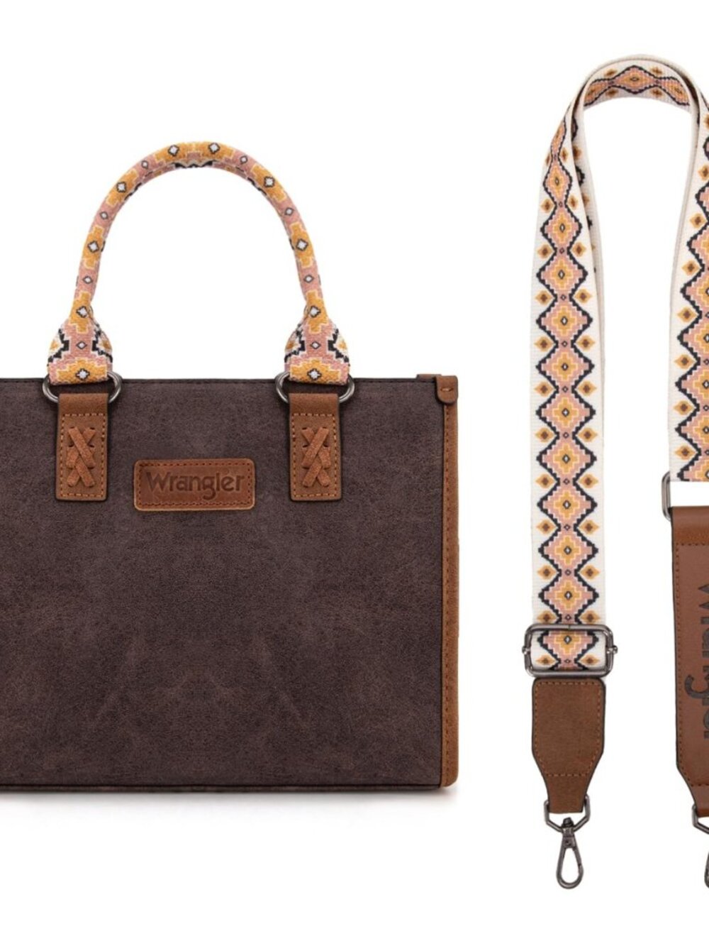 Wrangler Tote Bag for Women Aztec Western Retro Purse Top Handle Handbags